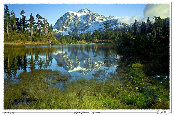 Mount Shuksan Reflection-Mount Baker, WA