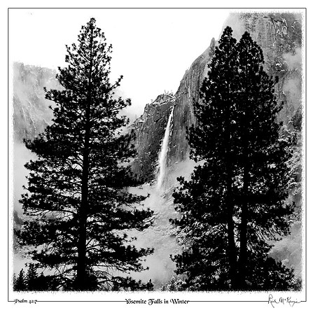 Yosemite Falls in Winter-Yosemite Natl Pk, CA