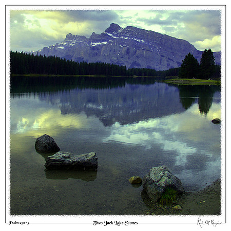 Two Jack Lake Stones-Banff Natl Pk, Alberta, CAN