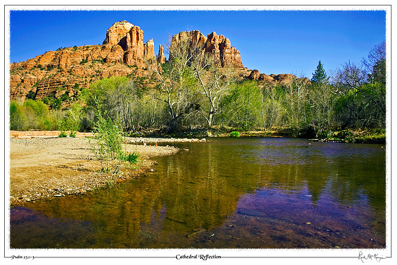Cathedral Reflection-Cathedral Rock at Oak Creek, Sedona, AZ